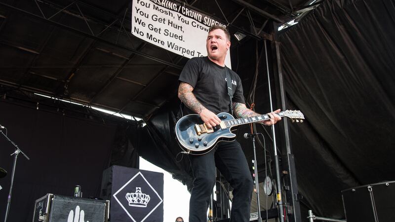 Chad Gilbert of New Found Glory performs at the 2016 Vans Warped Tour at the Klipsch Music...