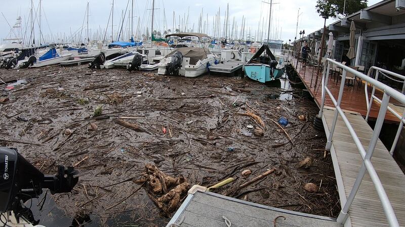 After months without heavy rain, waterways have been littered with illegally dumped items,...