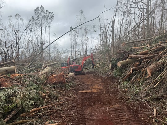 Joshua shared photos of the road taken Saturday, showing crews and volunteers working through...