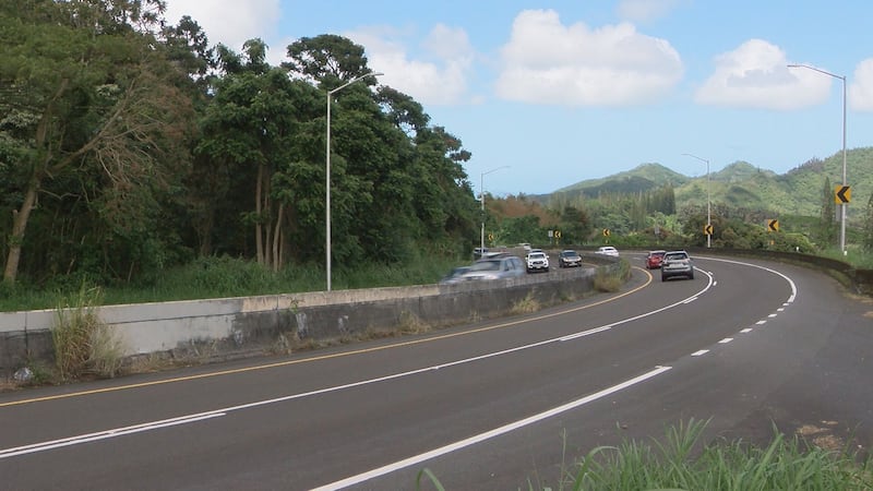 Flames erupted from a stalled car on Pali Highway early Sunday afternoon.
