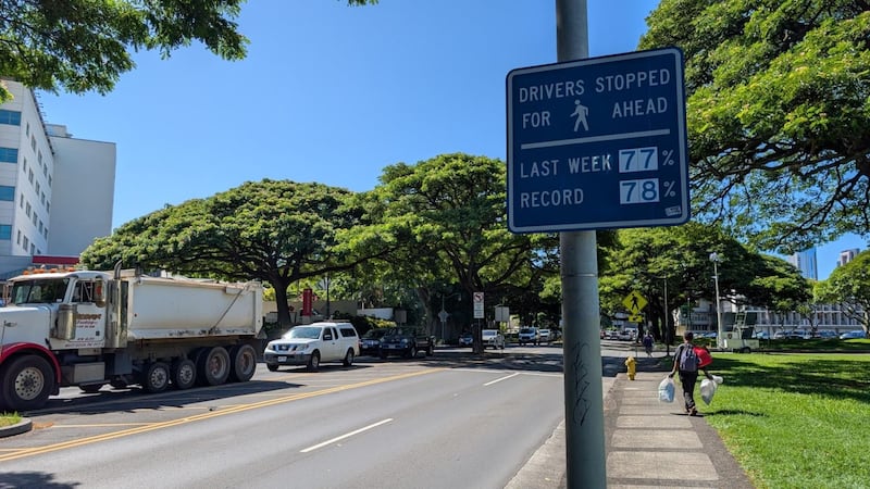 One in 10 fatal crashes on Oahu involve drivers failing to stop for pedestrians, according to...