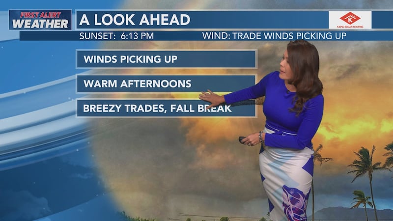 It is a beautiful day with the trade winds but a little humid with some pop-up showers with...