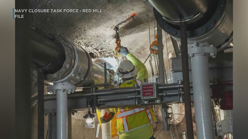 The Navy Closure Task Force-Red Hill started degassing tank 12 at the Red Hill Bulk Fuel...