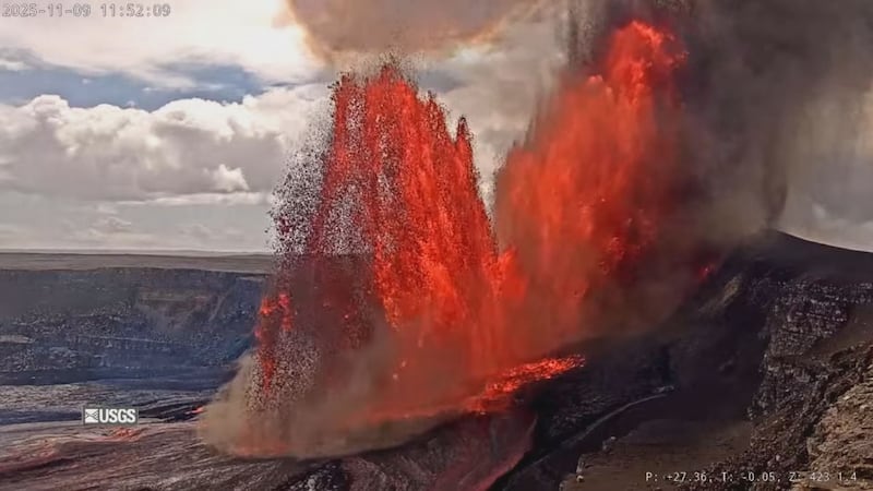 Scientists said fountains from the north vent are about 500 feet high, while fountains from...