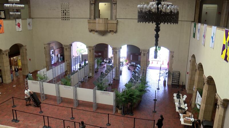 The Honolulu Elections office spent Monday transforming Honolulu Hale and Kapolei Hale into...