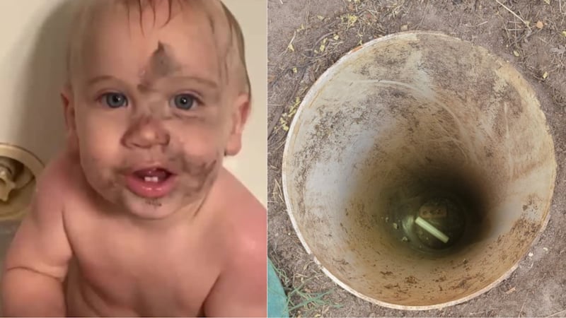 A toddler in Kansas was rescued after falling into a PVC pipe some 10 to 12 feet deep.