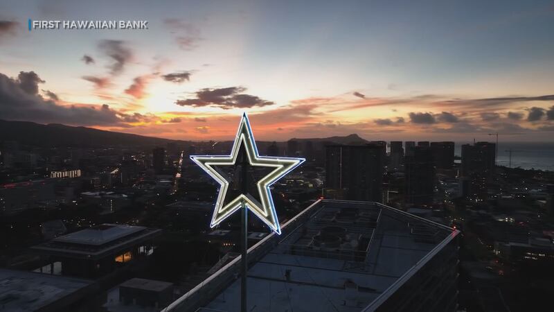 The First Hawaiian Bank star has become an iconic symbol of the holidays in Honolulu.