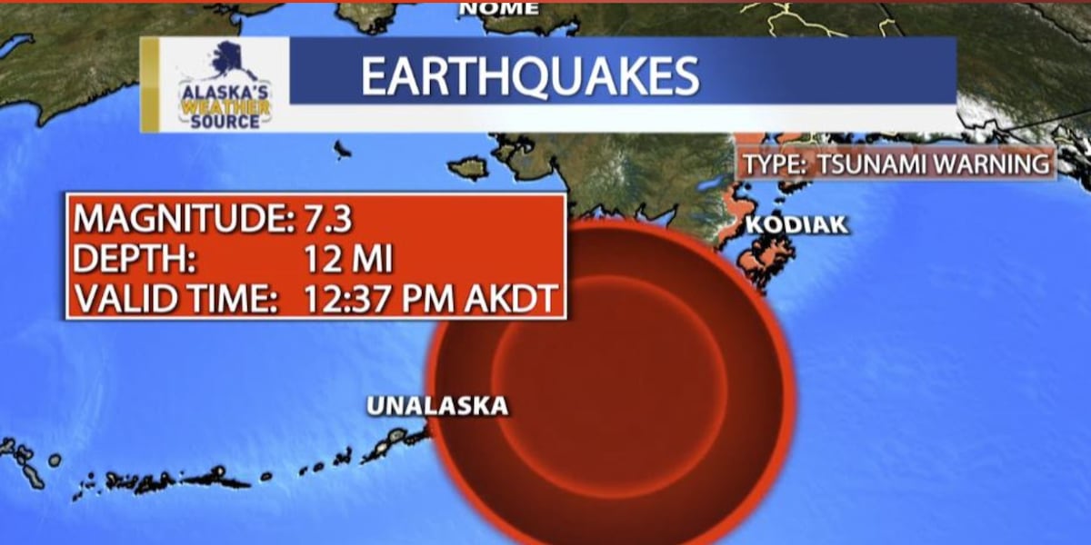 Tsunami warning map