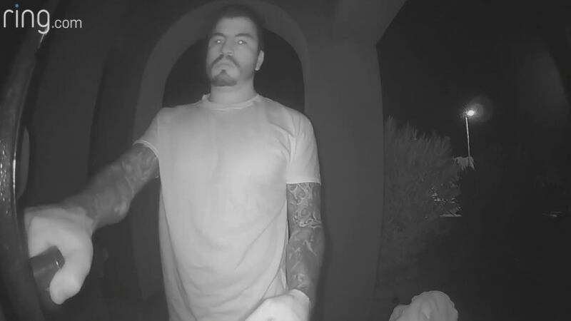 Jacob Ramirez is seen on an Arizona family's Ring doorbell camera allegedly trying to break...