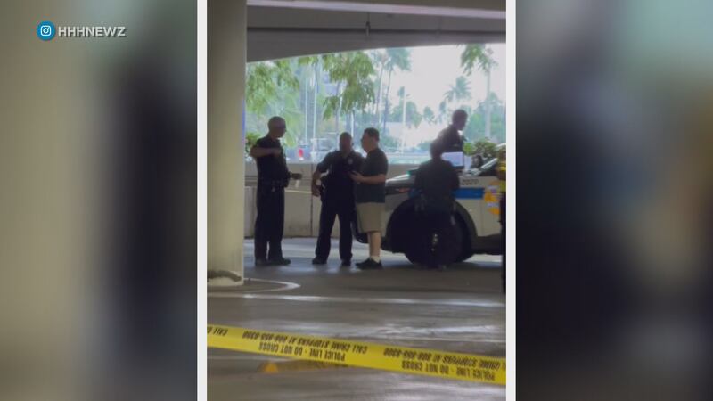 Police said an 82-year-old man was forced out of his car at gunpoint in the parking structure.