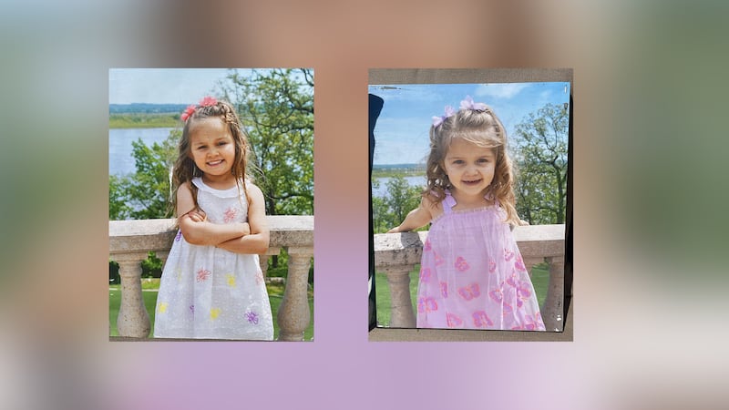 An 8-year-old girl (right) and a 10-year-old (left) were killed in a crash Friday morning