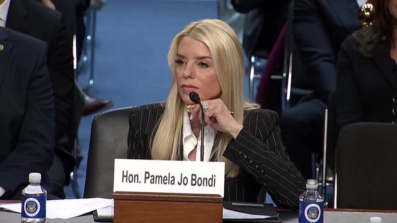 Bondi sought to reassure Democratic senators that her Justice Department would not prosecute...