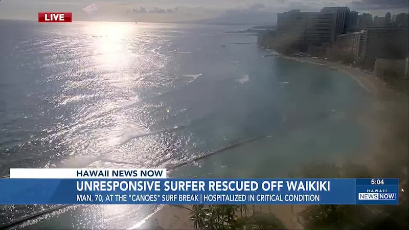 The Honolulu Ocean Safety Department said the incident happened at about 10:19 a.m., about 100...