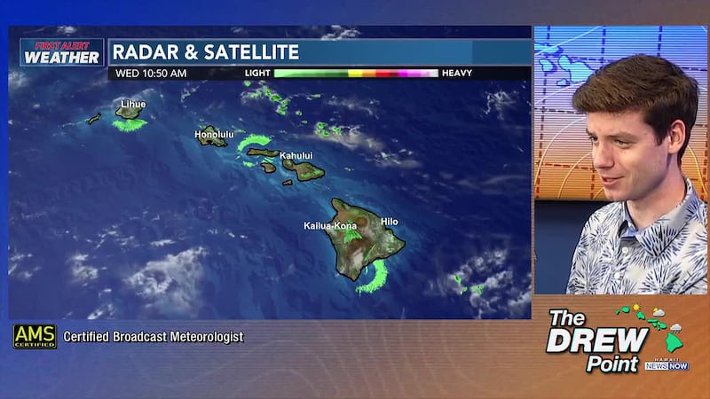 Breezy northeasterly trade winds will remain through the week, with occasional showers...
