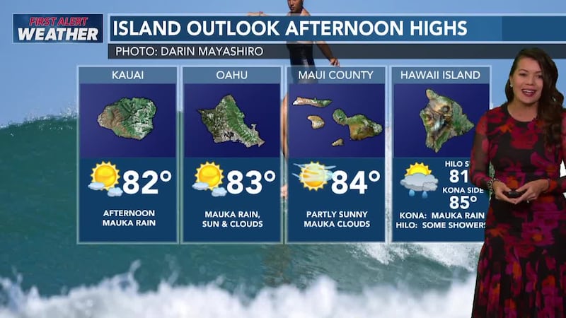 Breezy trades for now, slower winds by Friday