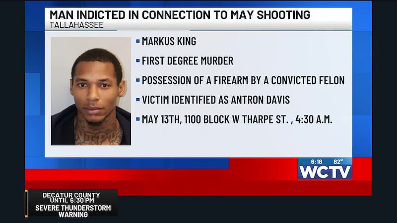 The shooting occurred outside a business on West Tharpe Street.