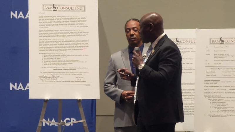 Attorney Ben Crump said the results of the independent autopsy of Nolan Wells cannot rule out...