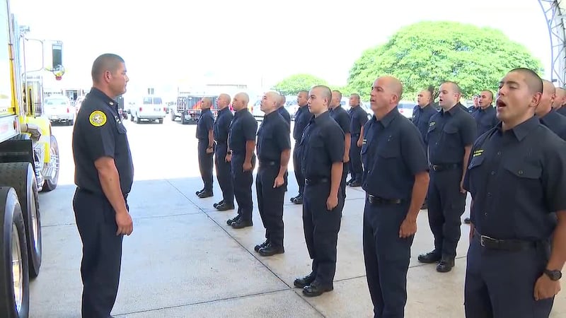 HFD Battalion Chief Chad Nakagawa, Fire Captain Jacob Pekelo, and others were in attendance as...