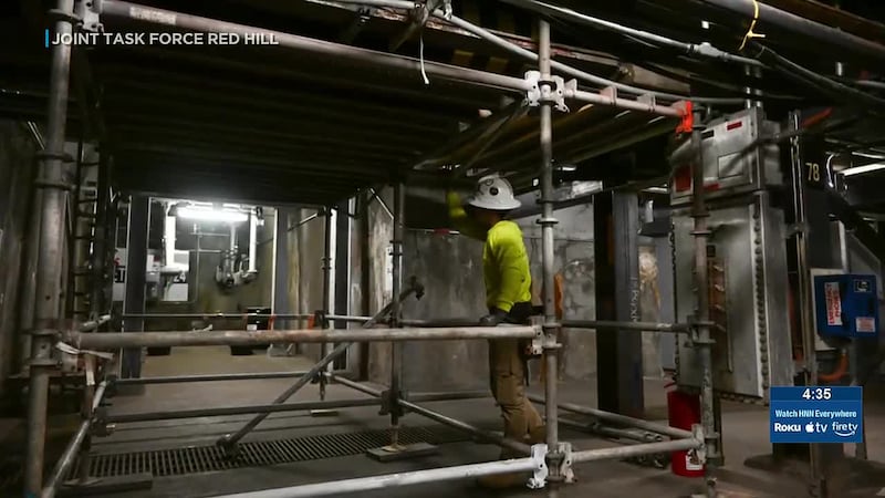 Operations to remove the 10-mile-long pipes consist of four phases: preparation, draining and...