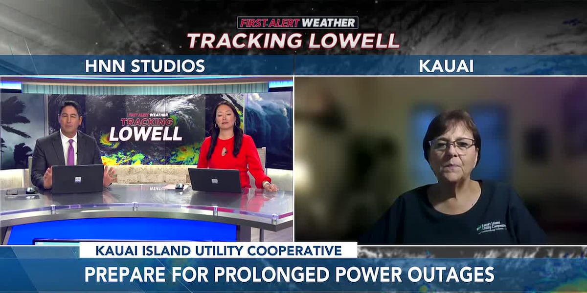 Kauai utilities official discusses outages as Hurricane Lowell approaches