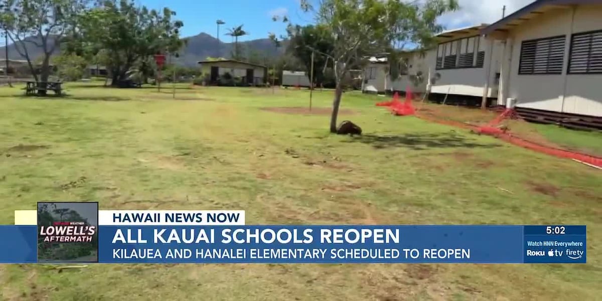Coverage image for: Kilauea, Hanalei elementary schools to reopen after Hurricane Lowell, HIDOE says