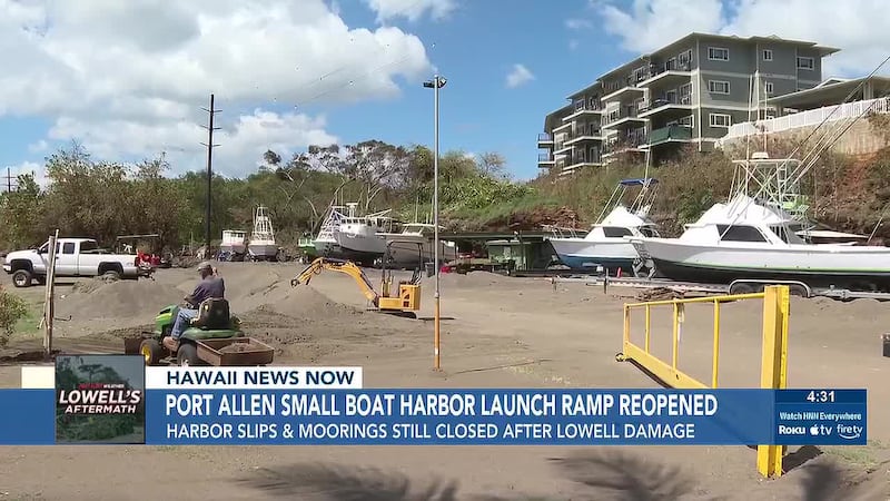 The launch ramp at Port Allen Small Boat Harbor in Hanapēpē Bay reopened Friday afternoon.