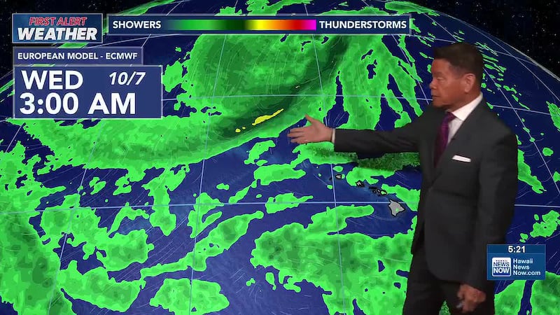 An early-season trough could bring heavier rain for parts of the state midweek.