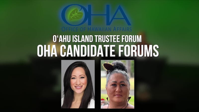 The two candidates seeking the Oʻahu seat on the Office of Hawaiian Affairs Board of Trustees...