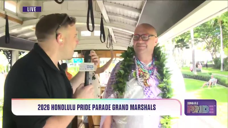 Honolulu Pride Parade is underway downtown, with this year's grand marshals leading the...