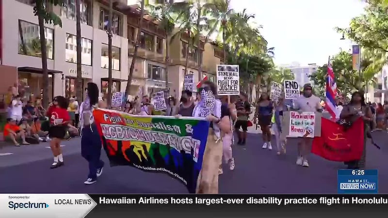Waikiki was filled with rainbow colors and aloha on Saturday as thousands came together for...