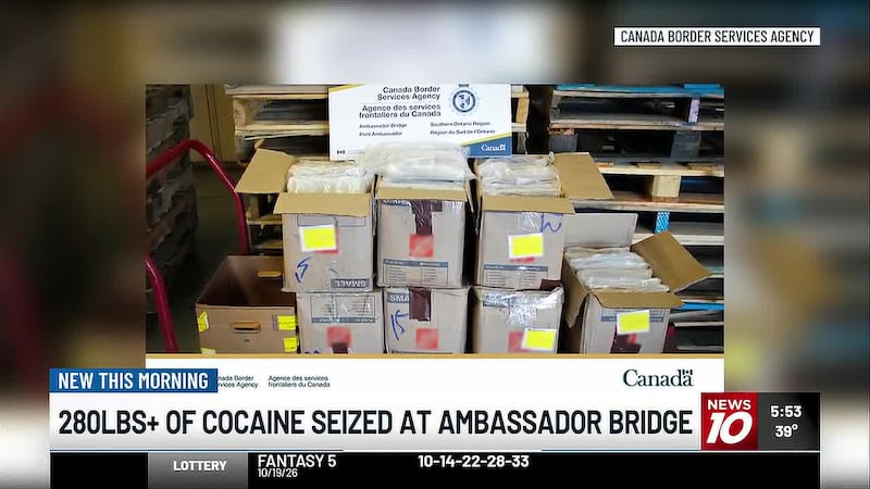 A drug-sniffing dog helped officers discover the narcotics in a commercial truck crossing the...