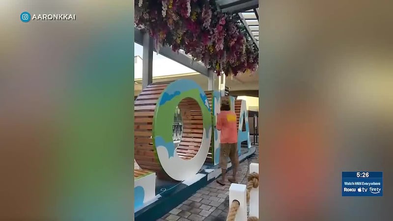 A popular photo background at Ala Moana Center has a new look thanks to Native Hawaiian artist...