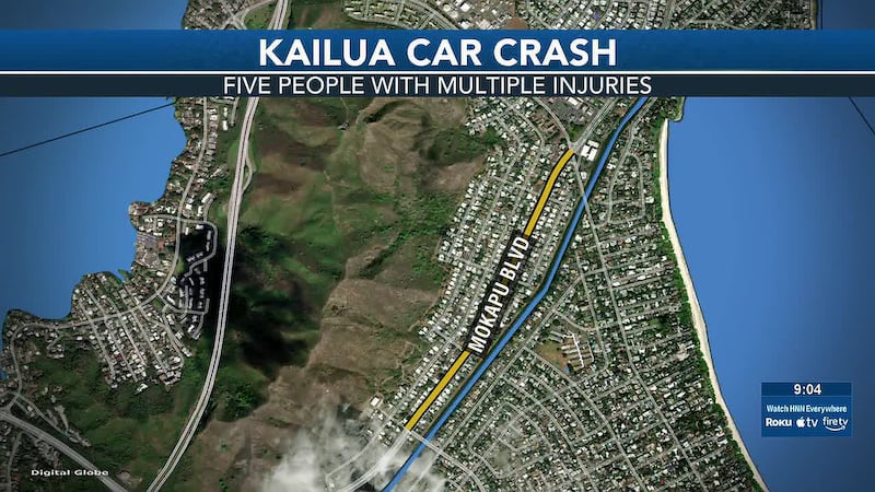 Honolulu Emergency Medical Services said the collision happened around 6:30 p.m. in the...