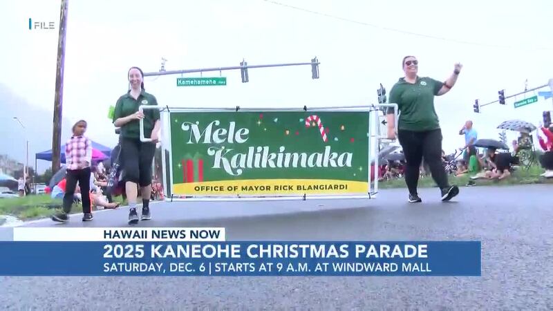 The parade takes place Saturday at 9 a.m., and the route will begin at Windward Mall, proceed...